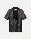 NAPPA LEATHER SHORT SLEEVE BLAZER