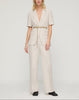 SILK LINEN SHORT SLEEVE BELTED BLAZER