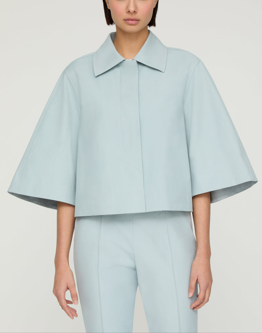 TECHNO STRETCH TWILL CROPPED JACKET