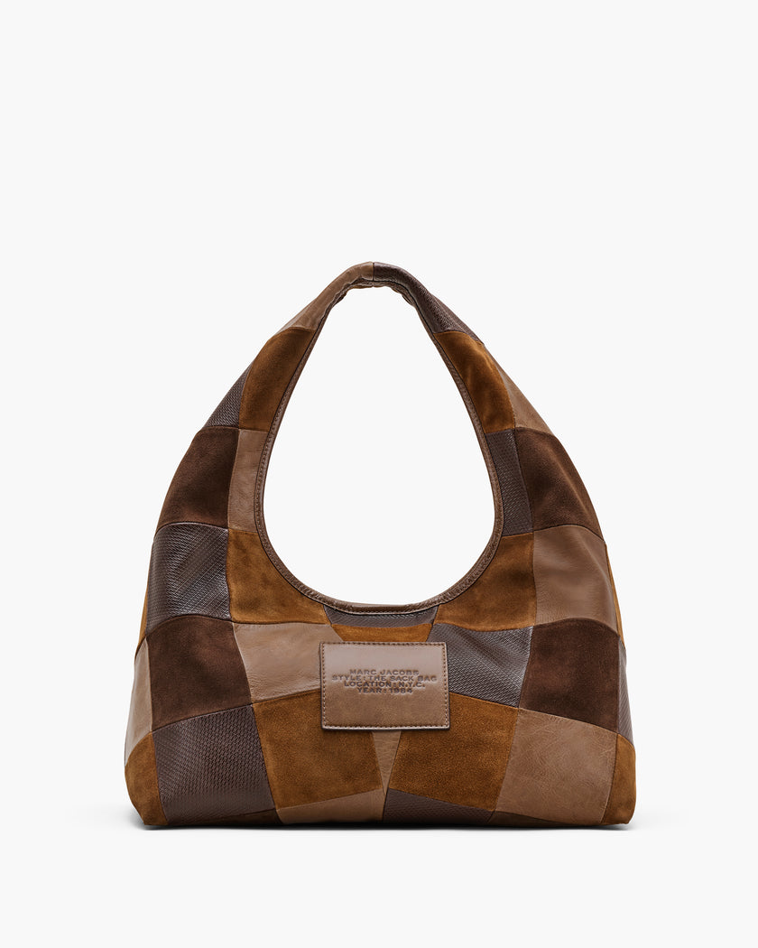 THE SUEDE PATCHWORK SACK BAG