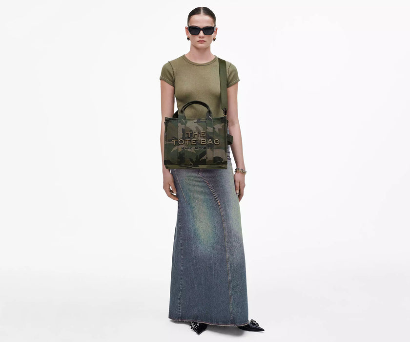 THE CAMO JACQUARD MEDIUM TOTE BAG