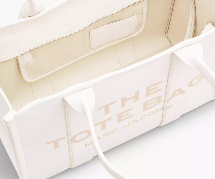 THE LEATHER LARGE TOTE BAG