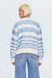 MOA STRIPED BUBBLE SWEATER IN BLUE GRADIENT STRIPE