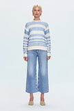 MOA STRIPED BUBBLE SWEATER IN BLUE GRADIENT STRIPE