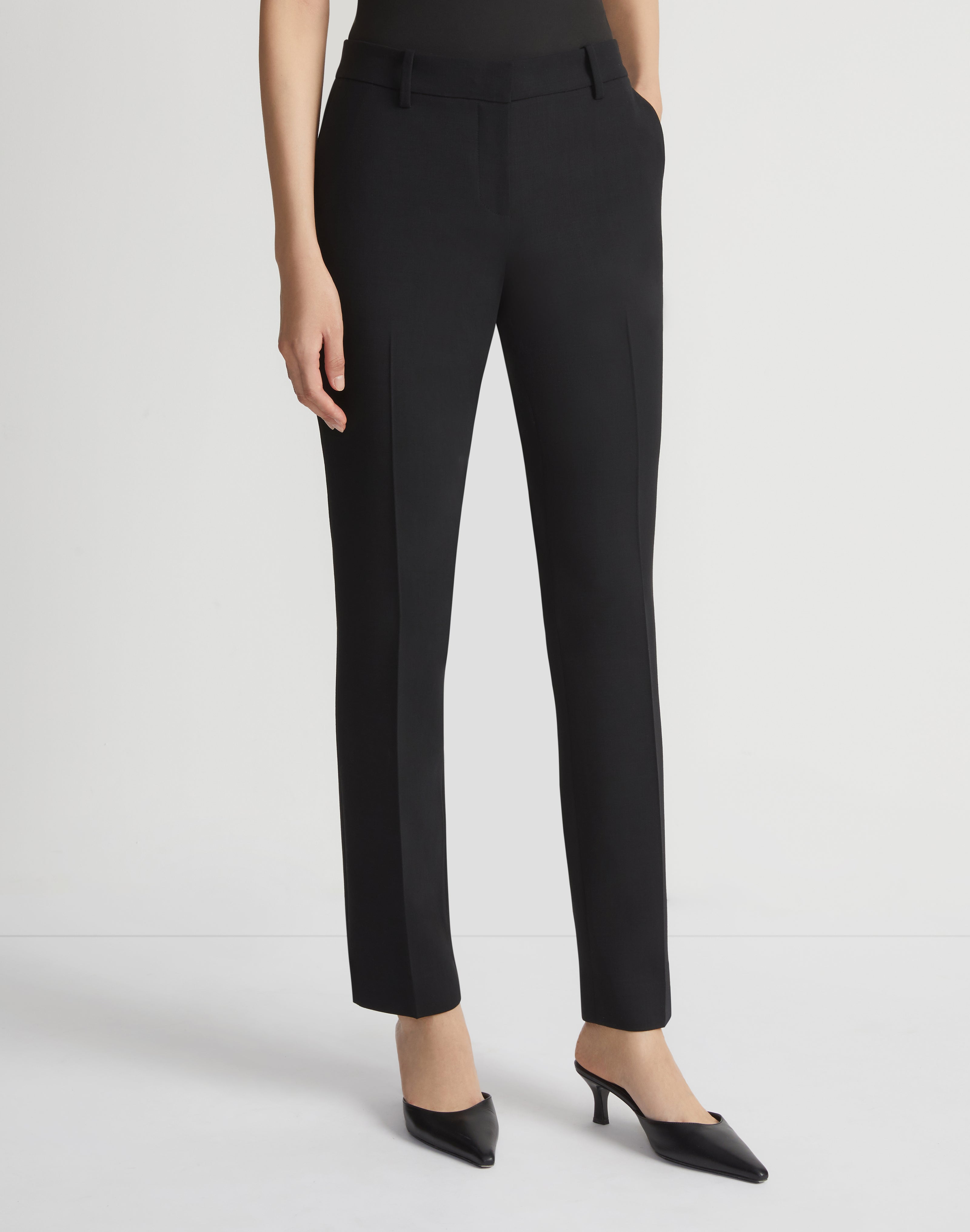 RESPONSIBLE WOOL DOUBLE FACE MANHATTAN CIGARETTE PANT