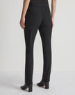 LEATHER AND ACCLAIMED STRETCH MANHATTAN CIGARETTE PANT