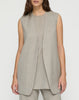TROPICAL WEAVE OPEN FRONT VEST