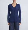 FINE GAUGE CASHMERE BUTTON FRONT VNECK CARDIGAN