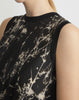 SHADOW PRINT SILK CHIFFON AND FINESPUN VOILE TANK