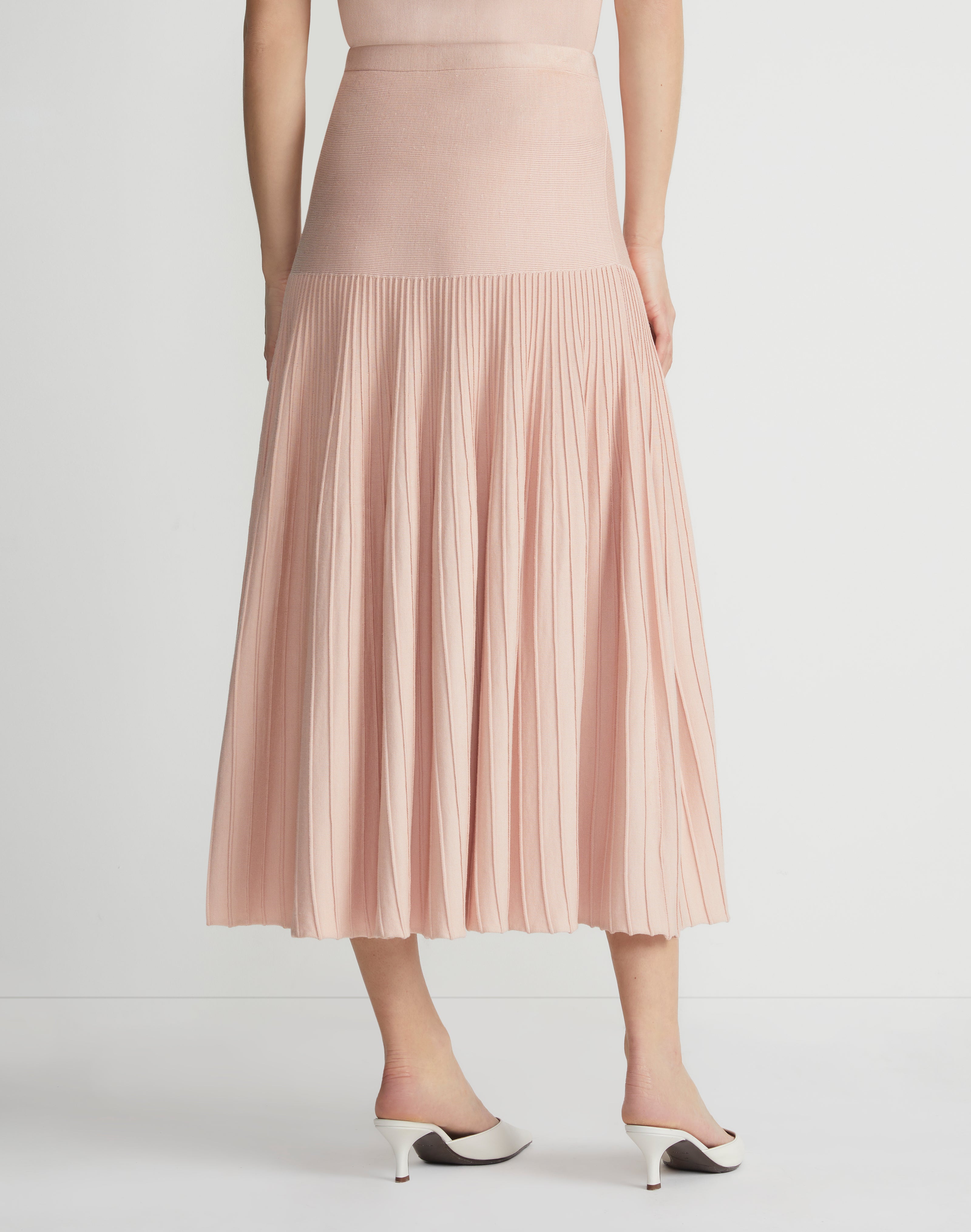 RESPONSIBLE MATTE CREPE OTTOMAN STITCH SKIRT