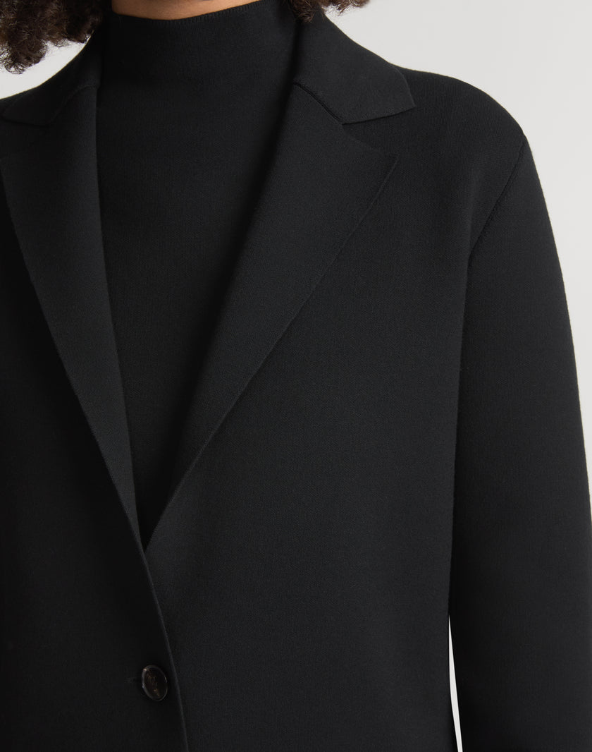 RESPONSIBLE MATTE CREPE KNIT BLAZER