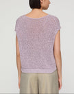 COTTON SILK LOOP OPEN STITCH SHELL