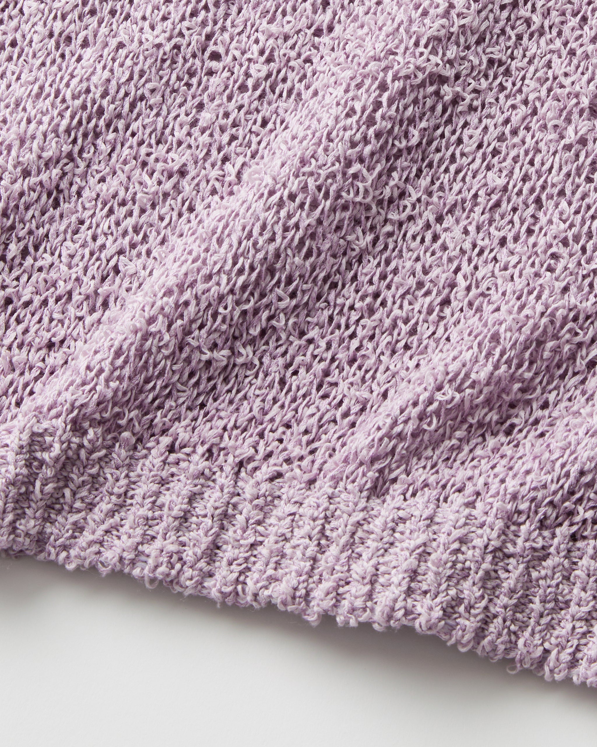 COTTON SILK LOOP OPEN STITCH SHELL