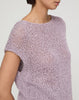 COTTON SILK LOOP OPEN STITCH SHELL