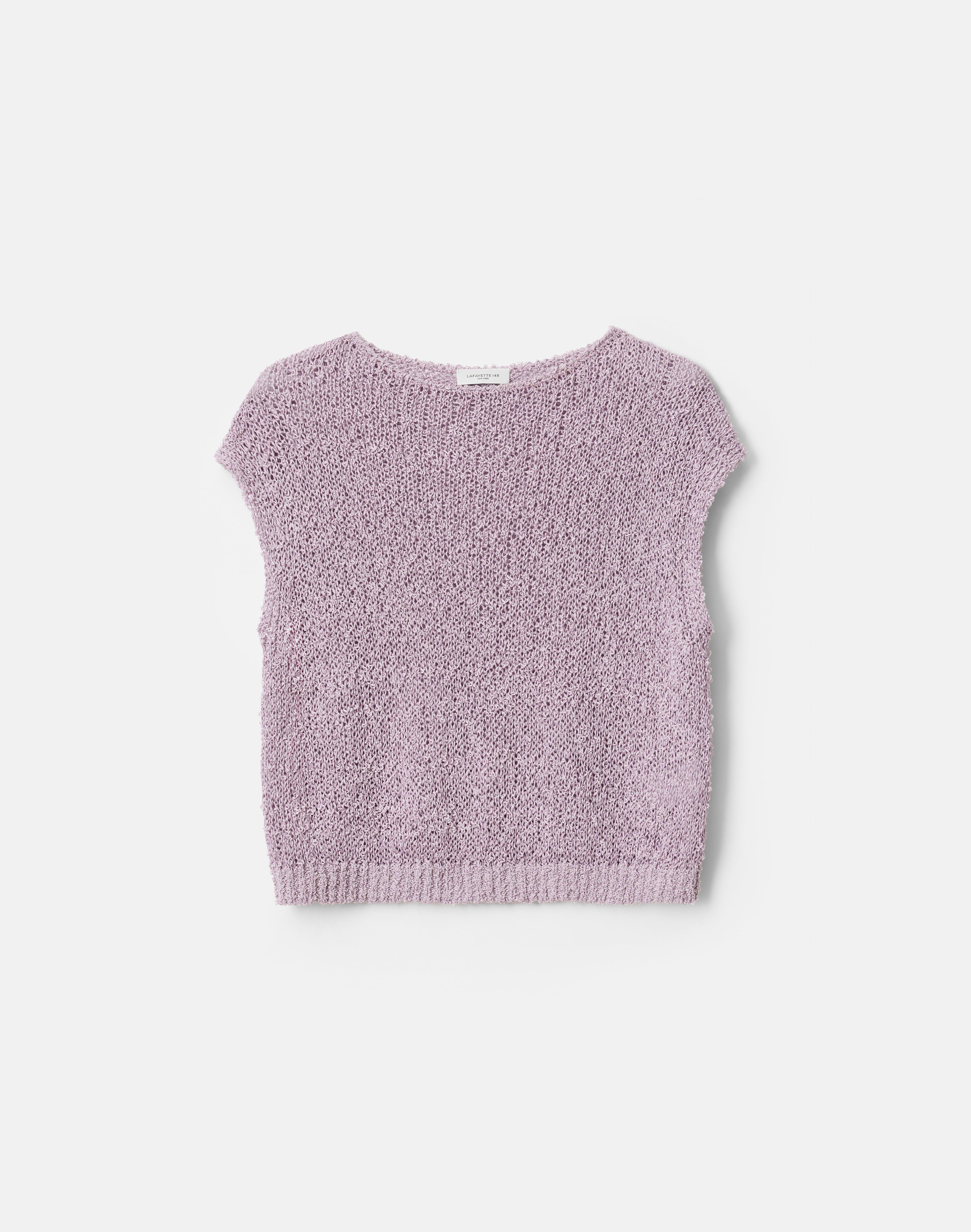 COTTON SILK LOOP OPEN STITCH SHELL