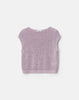 COTTON SILK LOOP OPEN STITCH SHELL