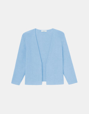 FINESPUN VOILE OPEN FRONT CROPPED CARDIGAN