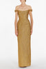 YOLANDA BROCADE COLUMN GOWN