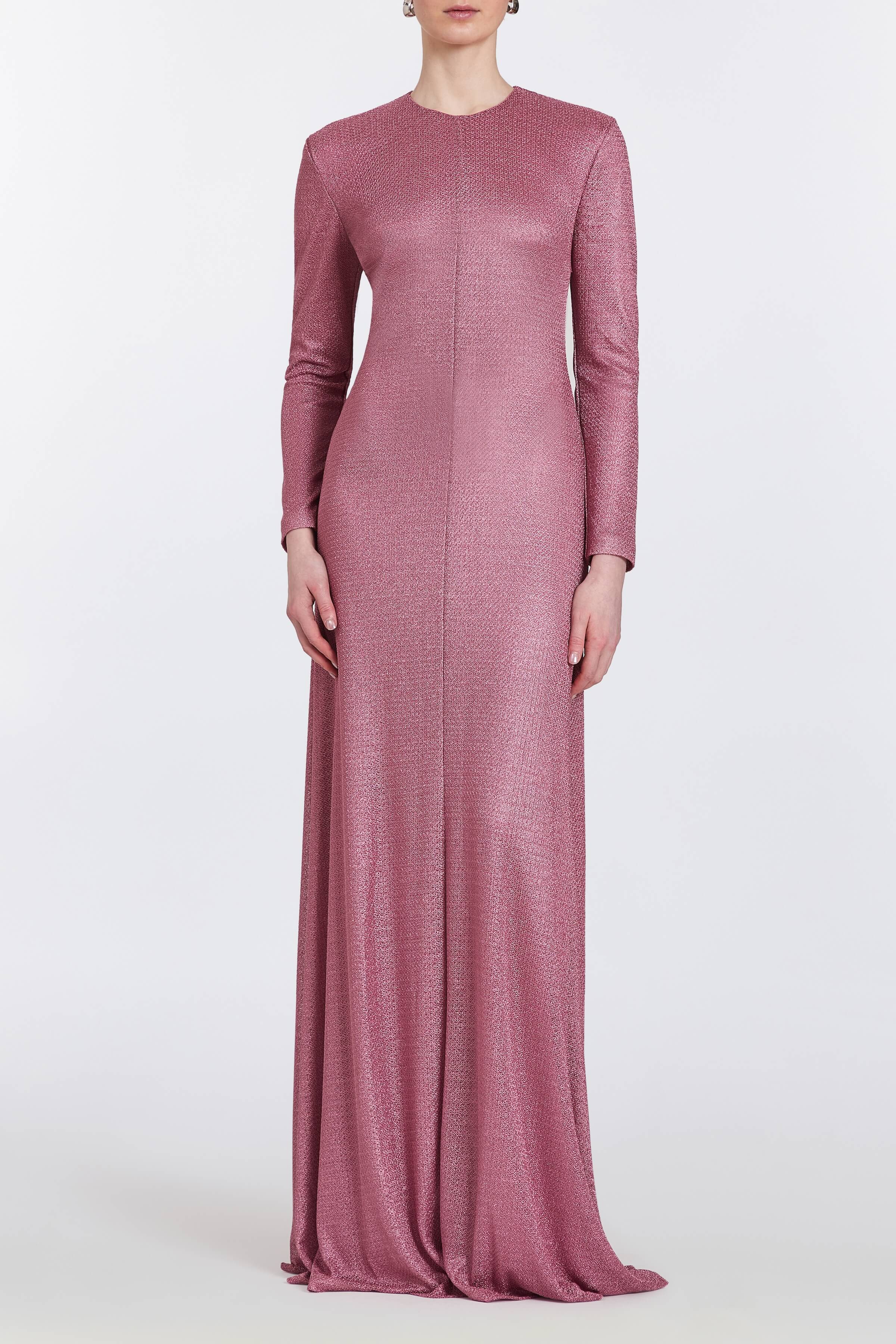 AURORA METALLIC KNIT GOWN