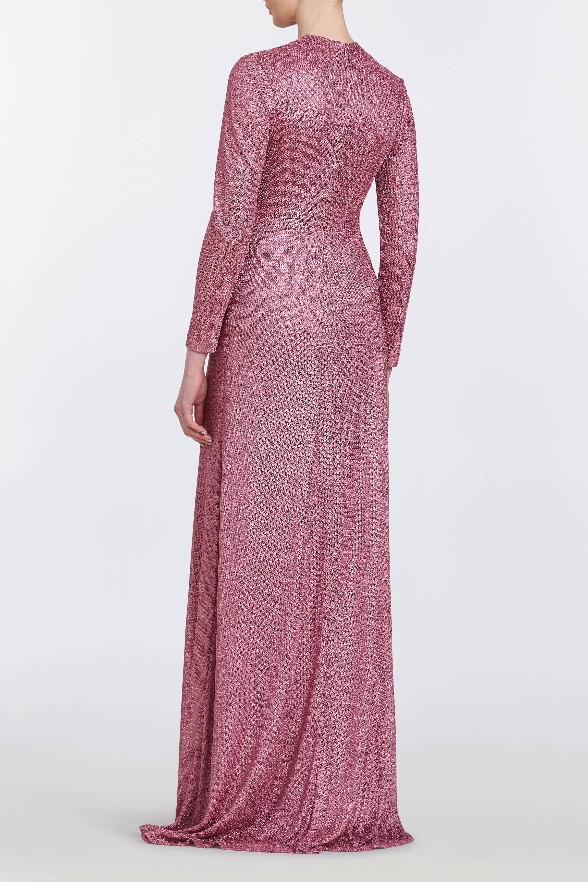 AURORA METALLIC KNIT GOWN