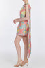 GITA SHERBERT FLORAL BROCADE MINI DRESS