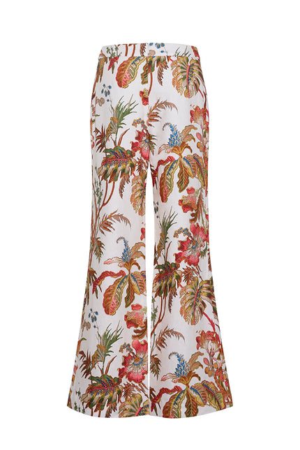 MAYFLOWER PANT IN FAUNA FLORAL IVORY