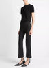 MIDRISE PINTUCK CROP FLARE PANT