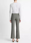 MID RISE PINTUCK CROP FLARE PANT