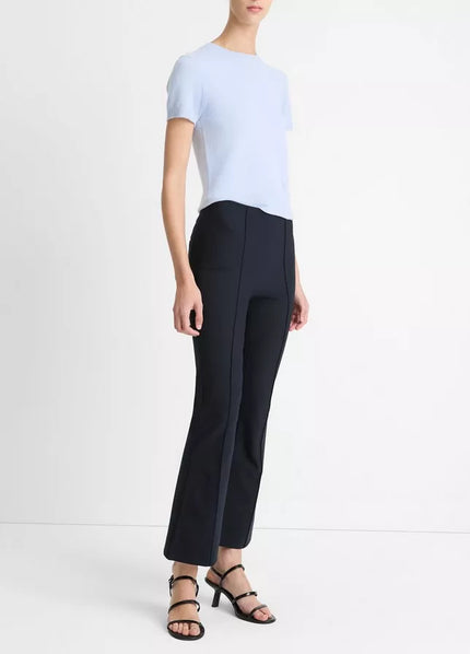 MID RISE PINTUCK CROP FLARE PANT