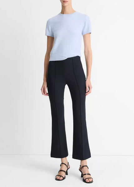 MID RISE PINTUCK CROP FLARE PANT