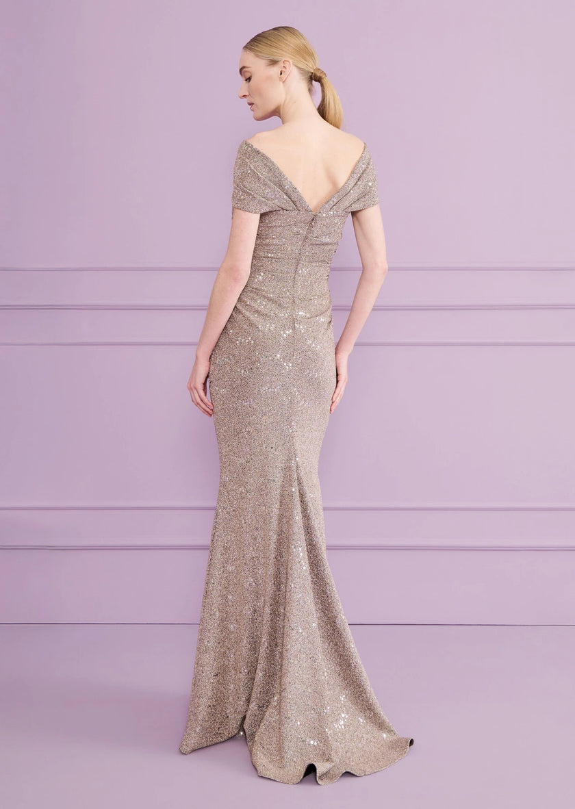 MOBINA3 COLUMN GOWN IN STARDUST JERSEY