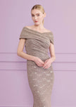 MOBINA3 COLUMN GOWN IN STARDUST JERSEY