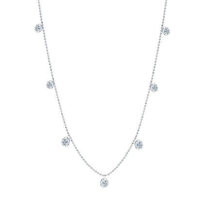 SMALL FLOATING DIAMOND NECKLACE