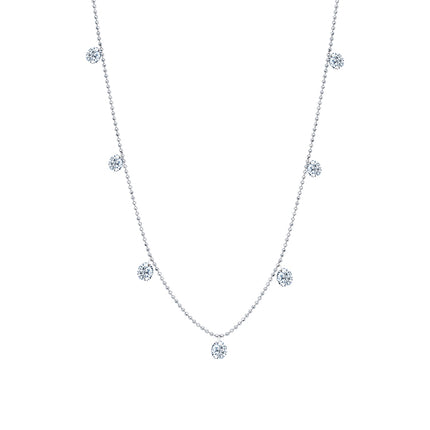 SMALL FLOATING DIAMOND NECKLACE