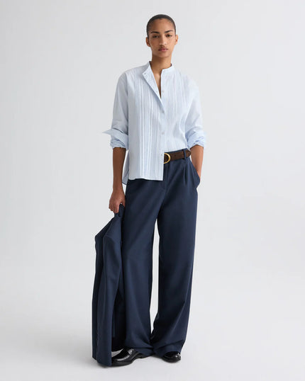 HUDSON ST PANT IN DENIM LOOK SUITING