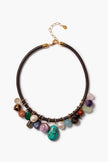 LEA LEATHER COLLAR NECKLACE MULTI