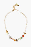 FISH BONE SKELETON STONE NECKLACE