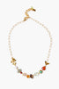 FISH BONE SKELETON STONE NECKLACE