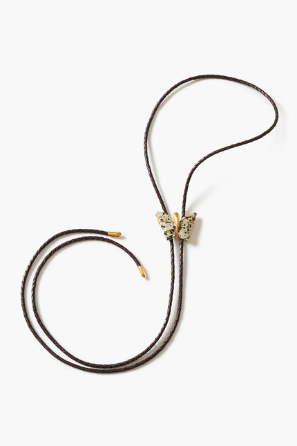BUTTERFLY BOLO TIE NECKLACE JASPER