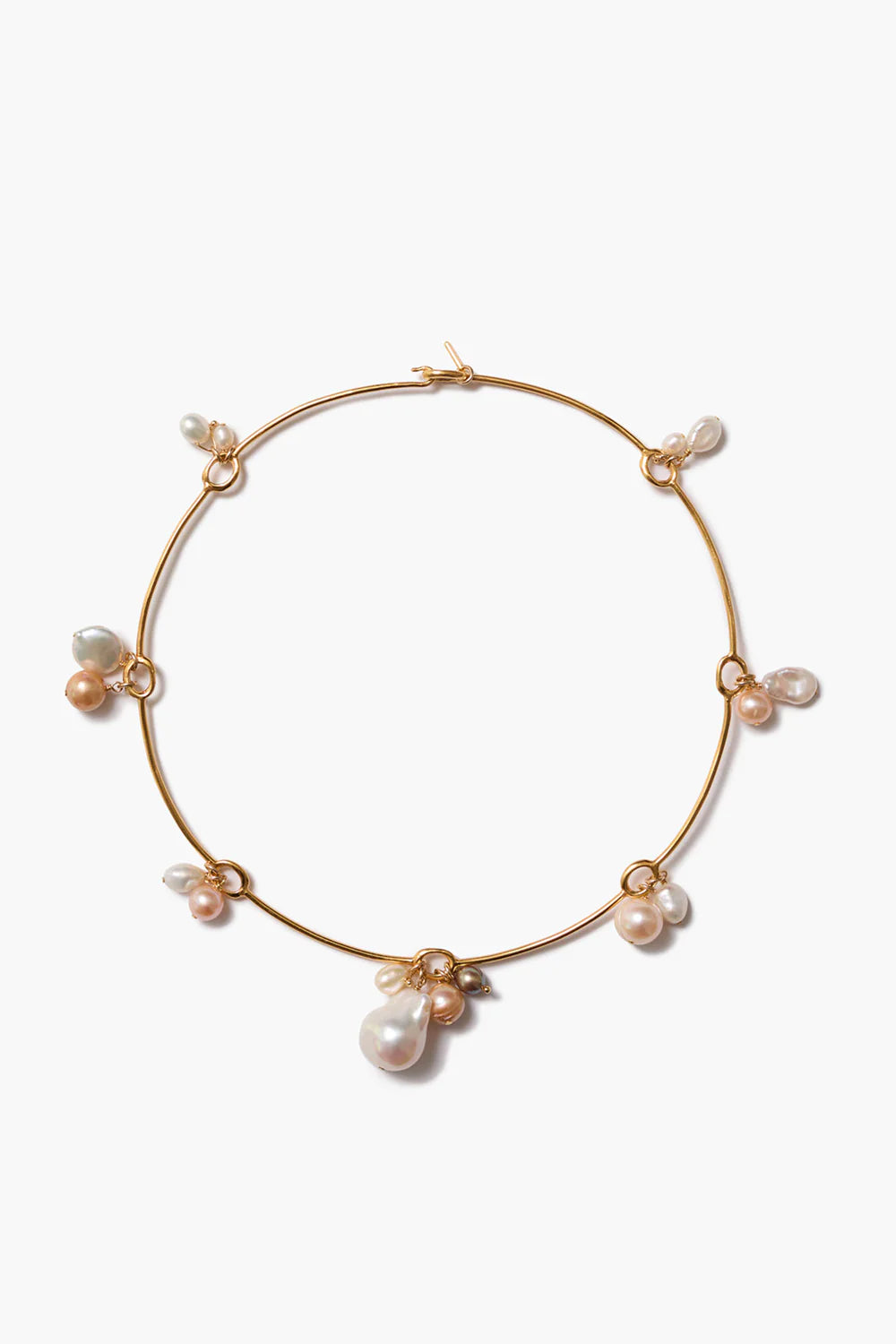 SCATTERED PEARL COLLAR NECKLACE