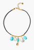 CHARM CORD NECKLACE TURQUOISE