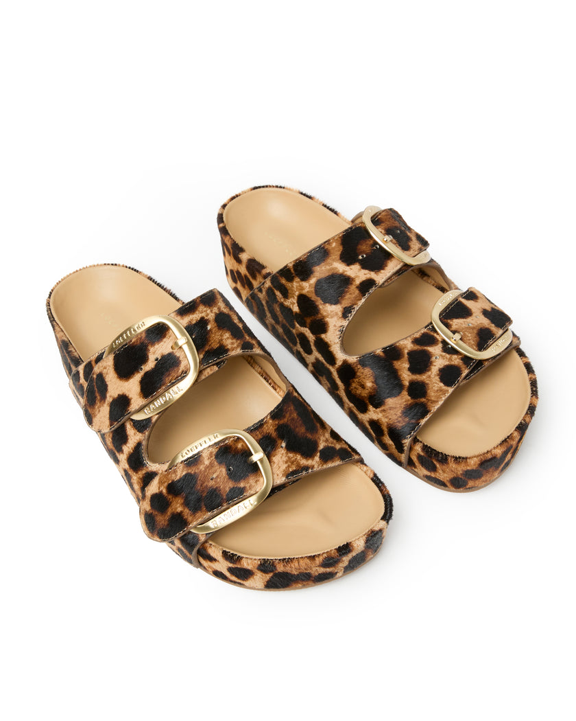 NICO TWO BAND SANDAL IN LEOPARD