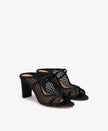 NORAH 70 SEQUIN MESH SANDALS
