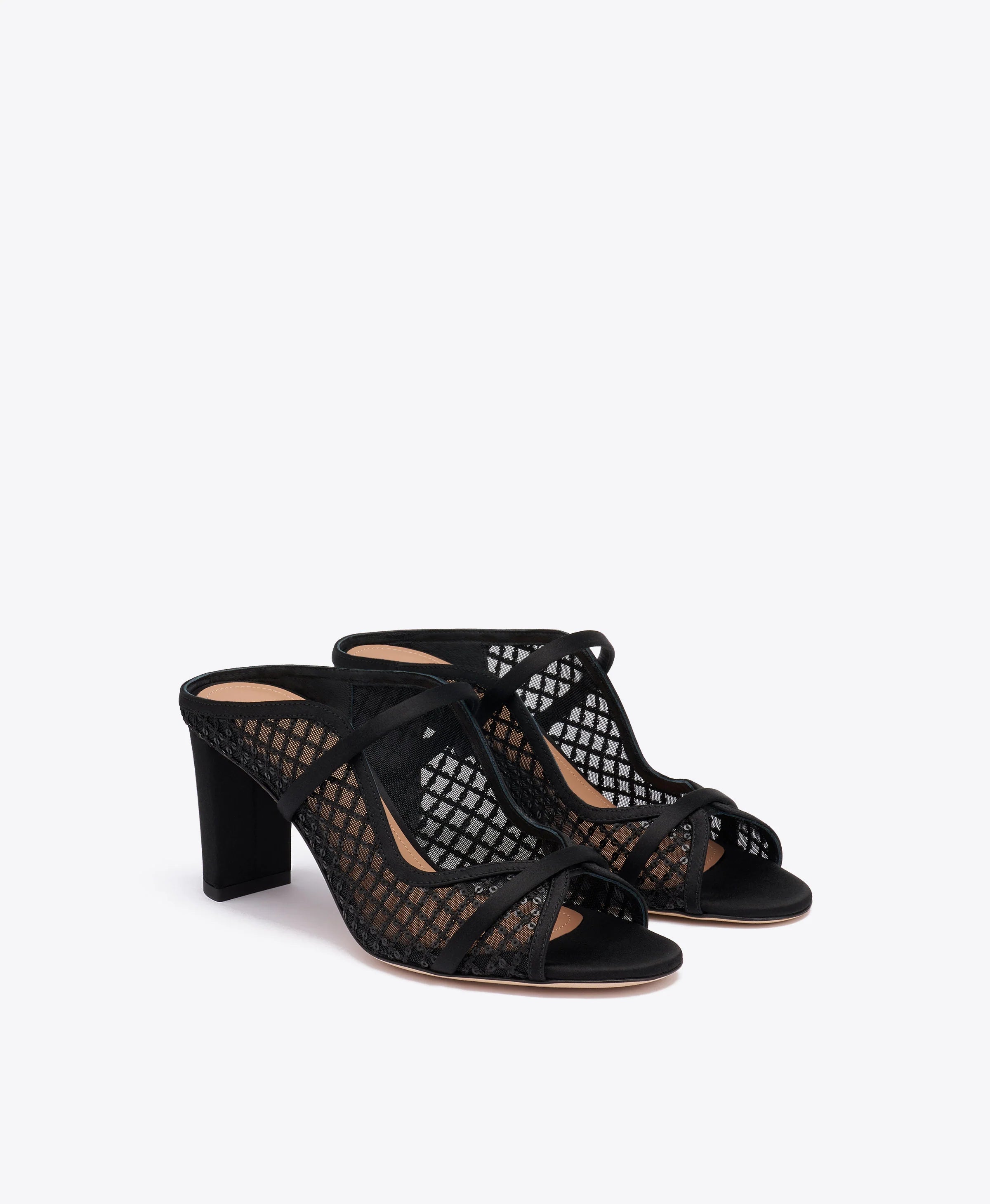NORAH 70 SEQUIN MESH SANDALS