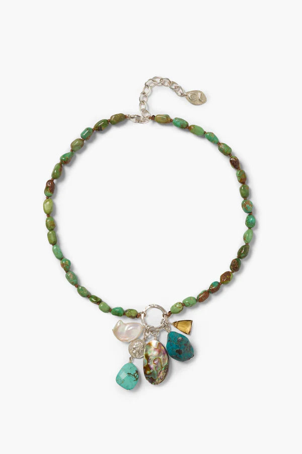 MAEL CHARM NECKLACE TURQUOISE