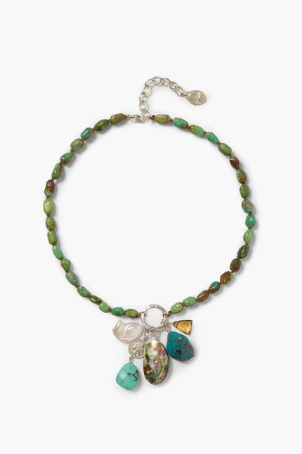 MAEL CHARM NECKLACE TURQUOISE