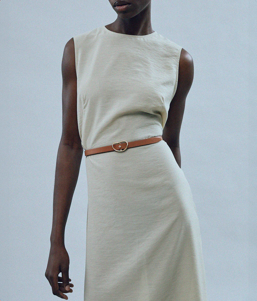 SKINNY GEORGIA BELT IN TAN