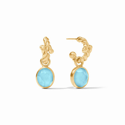 NASSAU HOOP AND CHARM EARRING