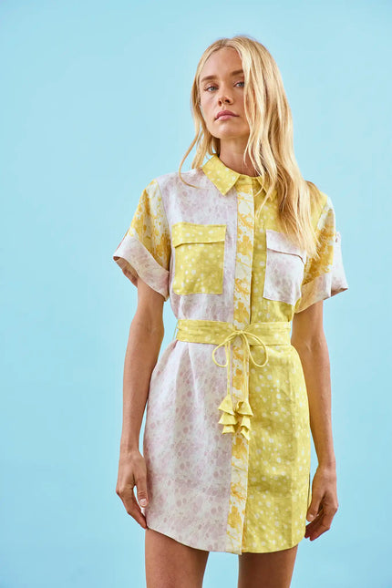 NICOLE DRESS IN MARBLE MIX