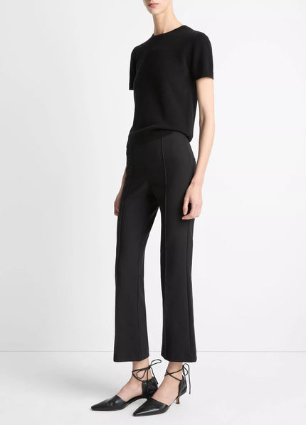 NIKI MID RISE PINTUCK CROP FLARE PANT